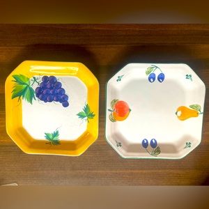 Herend Hungary Village Pottery salad/dessert plates EUC